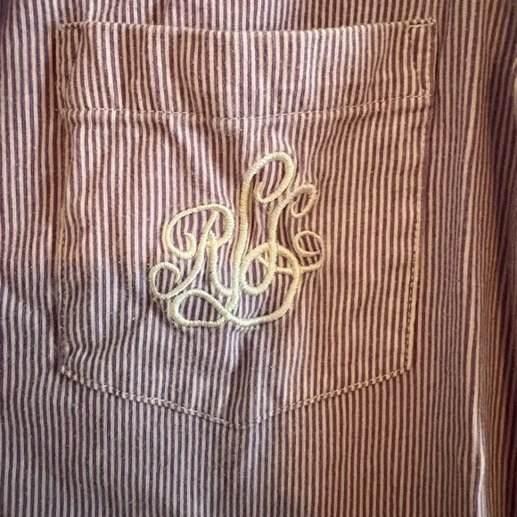 Ralph Lauren Purple Striped sleep dress - Picture 3 of 4